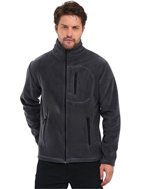 Genius Store 3 Cepli Outdoor Polar Erkek Fermuarlı Sweatshirt Hırka