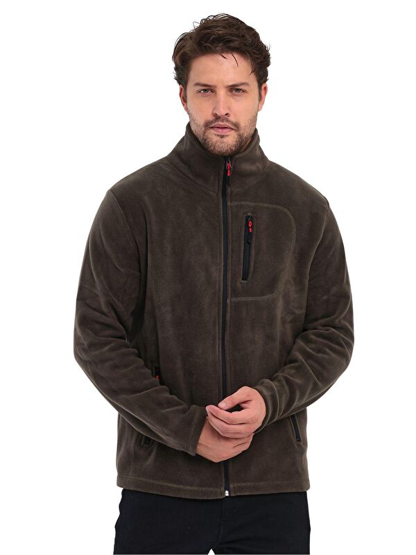 Genius Store 3 Cepli Outdoor Polar Erkek Fermuarlı Sweatshirt Hırka