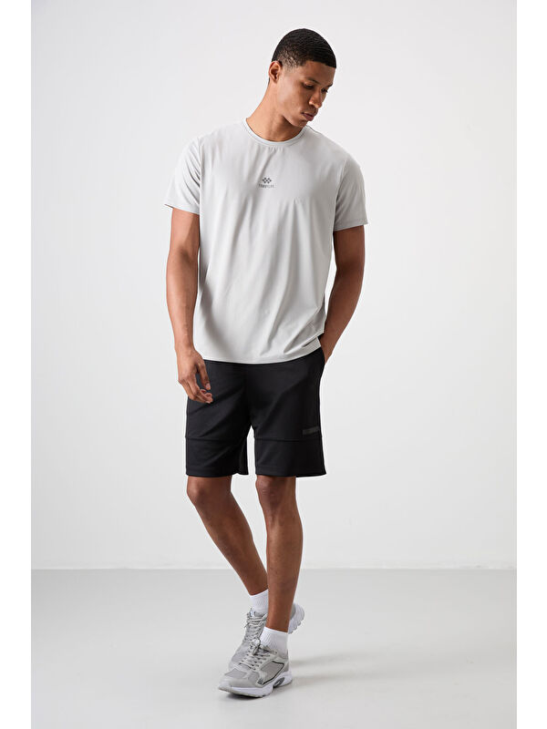 Tommylife Siyah Polyester Kalın Yumuşak Comfort Fit Erkek Şort - 81272