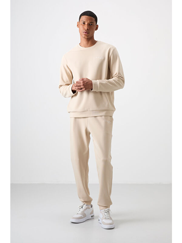 Air Jones Pamuklu Kalın Yumuşak Dokulu Comfort Fit Nakışlı Erkek Eşofman Takım - 85254