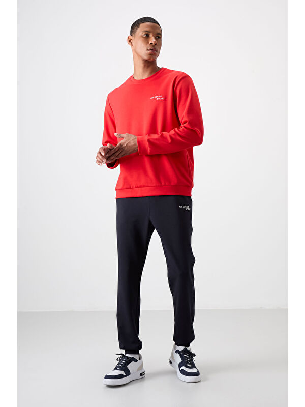 Air Jones Pamuklu Kalın Yumuşak Dokulu Comfort Fit Nakışlı Erkek Eşofman Takım - 85254