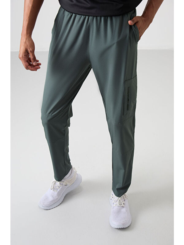 Tommylife Haki Polyester İnce Yumuşak Comfort Fit Erkek Eşofman Alt - 82120
