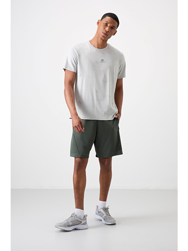 Tommylife Haki Polyester Kalın Yumuşak Comfort Fit Erkek Şort - 81273