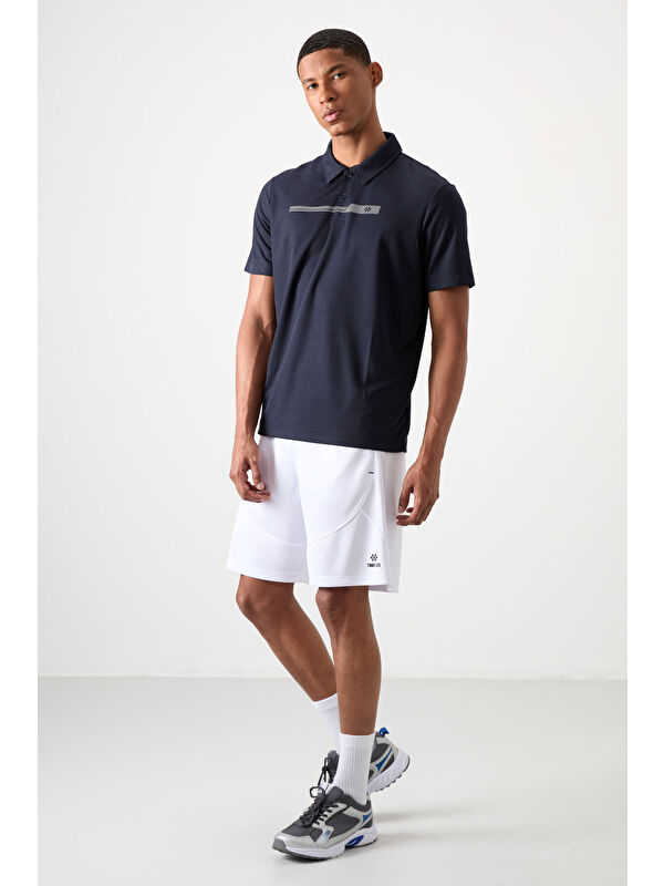 Tommylife Beyaz Polyester Kalın Yumuşak Comfort Fit Erkek Şort - 81271