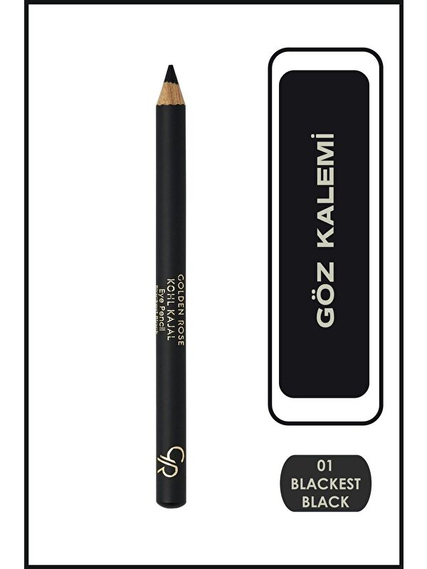 GOLDEN ROSE Kohl Kajal Eye Pencil 01 Blackest Black Göz Kalemi 1,4 g