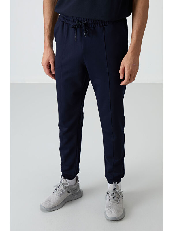 Tommylife İndigo Pamuklu Yumuşak Dokulu Comfort Fit Nakışlı  Jogger - 82123