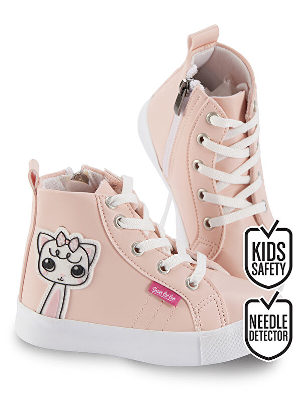Denokids Kedicik Pembe Kız Sneakers Spor Ayakkabı