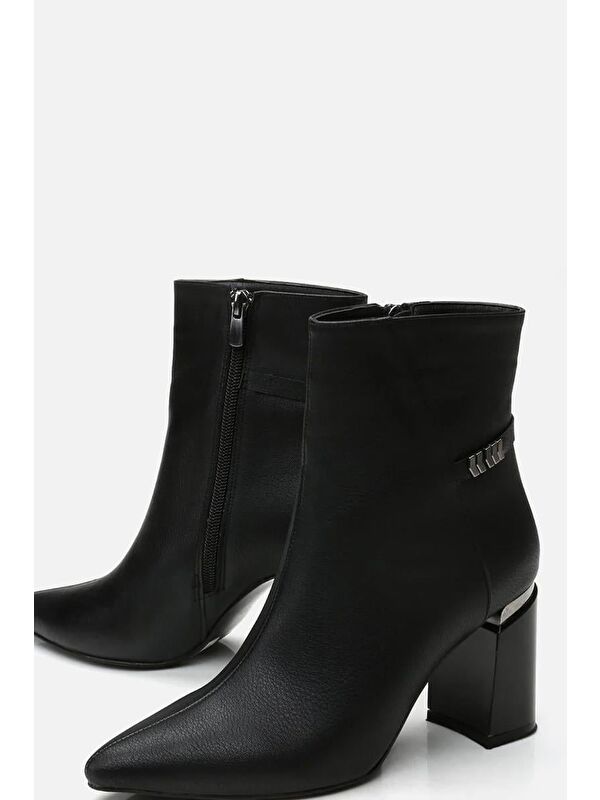 Yaya By Hotiç Kahverengi Yaya By Hotiç Yaya By Kadın Fermuarlı Kalın Topuklu Bot