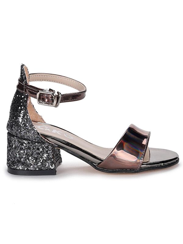 Sheila Ayna Çam Günlük Kız Çocuk 3 Cm Topuklu Sandalet Abiye Ayakkabı - Görsel 5