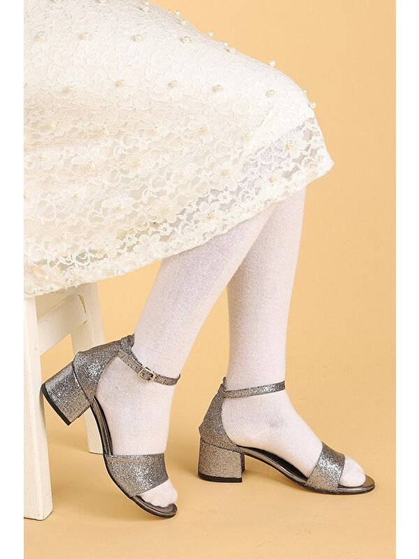 Alexa Günlük Kız Çocuk 4 Cm Topuklu Sandalet Abiye Ayakkabı - Görsel 3