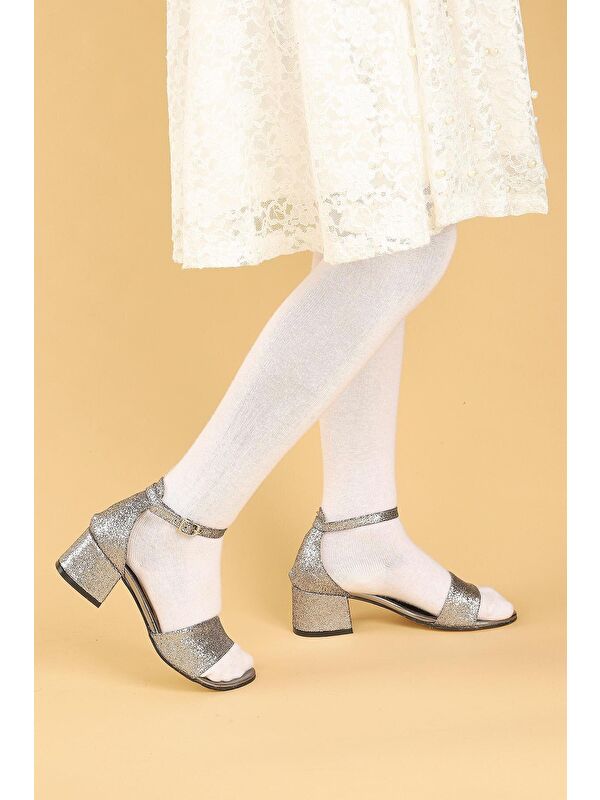 Alexa Günlük Kız Çocuk 4 Cm Topuklu Sandalet Abiye Ayakkabı - Görsel 4