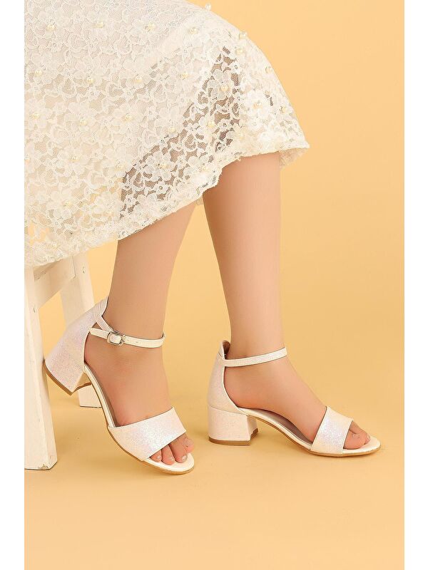 Alexa Günlük Kız Çocuk 4 Cm Topuklu Sandalet Abiye Ayakkabı - Görsel 3