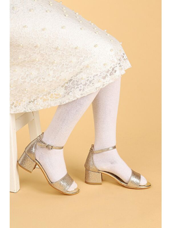 Alexa Günlük Kız Çocuk 4 Cm Topuklu Sandalet Abiye Ayakkabı - Görsel 3