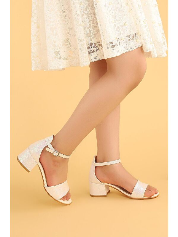 Alexa Günlük Kız Çocuk 4 Cm Topuklu Sandalet Abiye Ayakkabı - Görsel 4