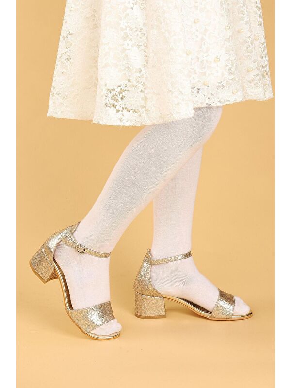 Alexa Günlük Kız Çocuk 4 Cm Topuklu Sandalet Abiye Ayakkabı - Görsel 4