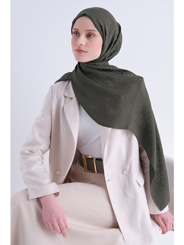 ARMİNE Lyocell Naia Kare Monogram Şal 6 18