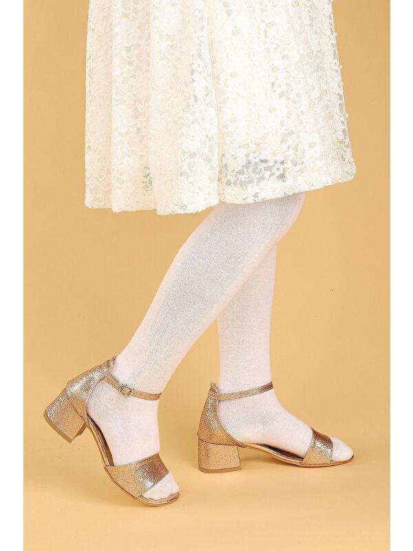 Alexa Günlük Kız Çocuk 4 Cm Topuklu Sandalet Abiye Ayakkabı - Görsel 4