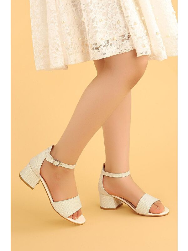 Alexa Günlük Kız Çocuk 3 Cm Topuklu Sandalet Abiye Ayakkabı - Görsel 4