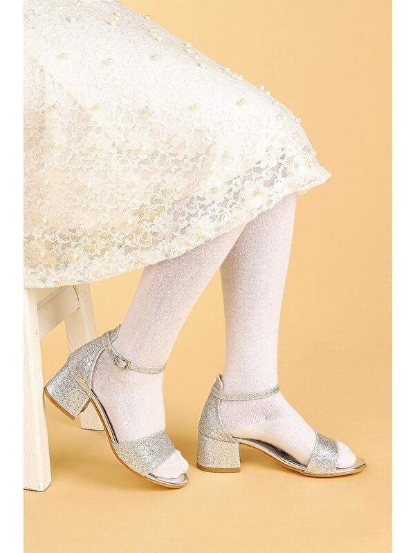 Alexa Günlük Kız Çocuk 4 Cm Topuklu Sandalet Abiye Ayakkabı - Görsel 3