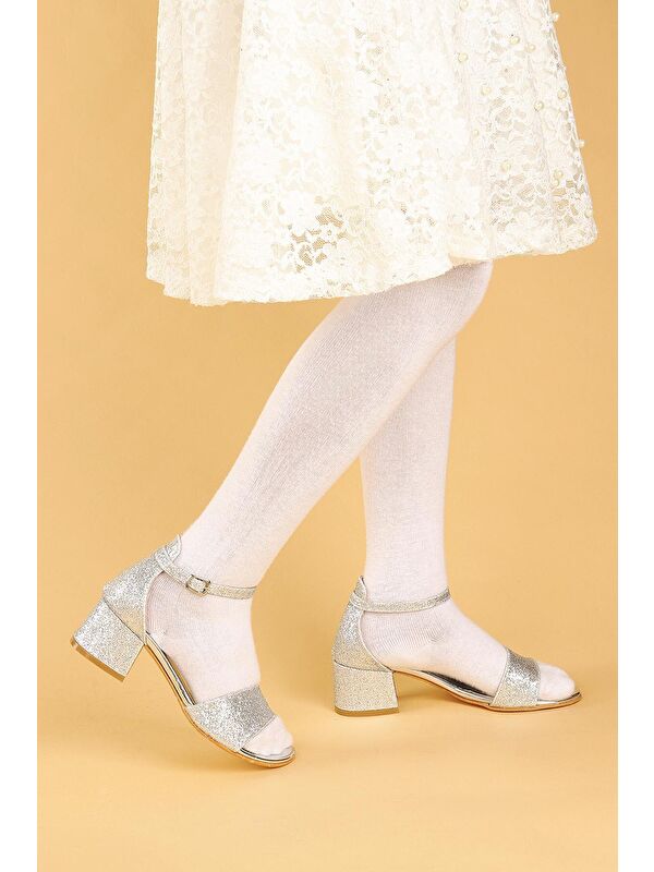 Alexa Günlük Kız Çocuk 4 Cm Topuklu Sandalet Abiye Ayakkabı - Görsel 4