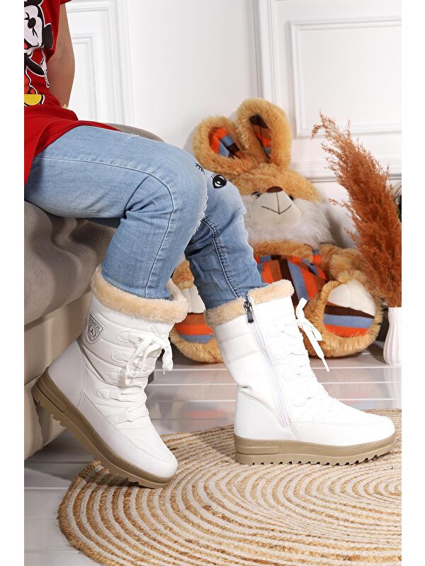 İçi Termal Kürklü Kız Çocuk Kar Botu Ayakkabı Twg 995 - Görsel 4