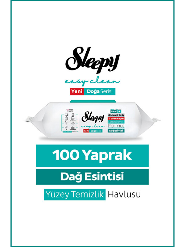 Sleepy Mountain Yüzey Temizlik Havlusu Mendili Dağ Esintisi 100 Yaprak