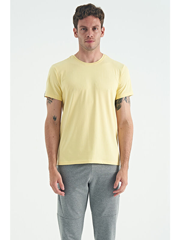 Air Jones Calvin Sarı Basic Erkek Tişört - 88245