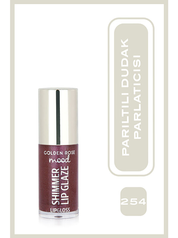 GOLDEN ROSE Mood Shimmer Lip Glaze Işıltılı Dudak Parlatıcısı No:254 Berry Spark
