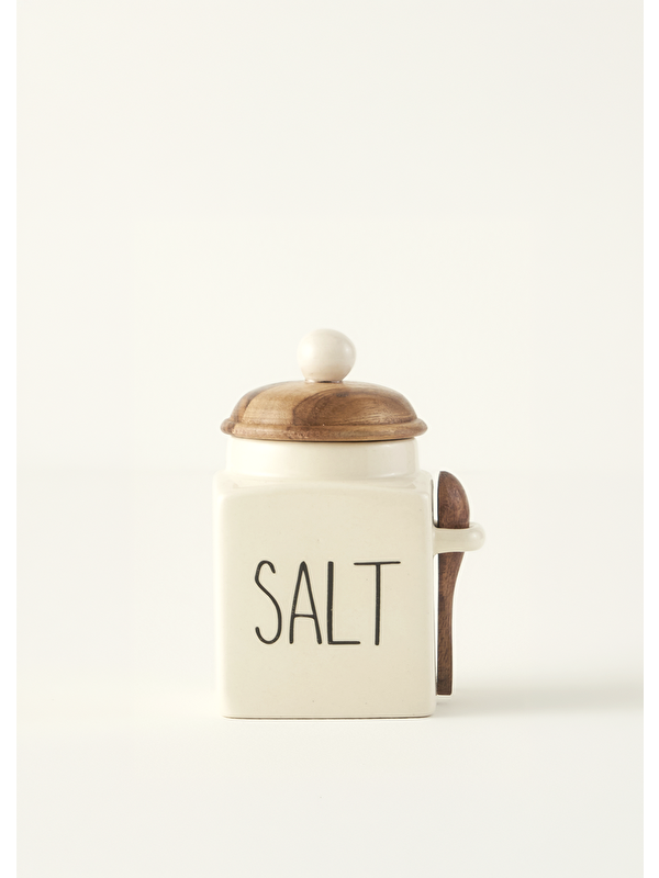 Bella Maison Salt Seramik Kavanoz Krem (330 ml)