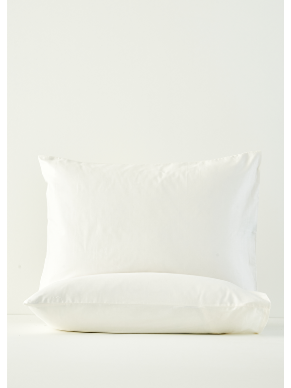 Bella Maison Supreme %100 Pamuk Saten 2'li Yastık Kılıfı Beyaz (50x70 cm)