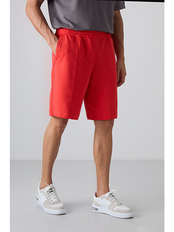 Tommylife Fiesta Pamuklu Kalın Yumuşak Dokulu Comfort Fit Basic Erkek Şort - 81261