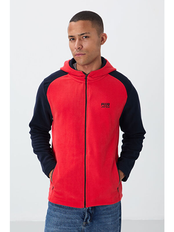 Air Jones Connell Fiesta Rahat Kalıp Polar Erkek Fermuarlı Sweatshirt Hırka - 88313