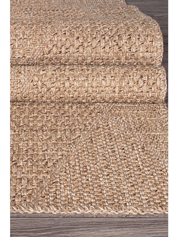 Konfor Halı Rusticana 3102 Naturel Jüt Halı Modern Örme Kilim-120x180