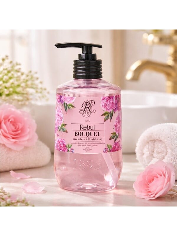 Rebul Bouquet Sıvı Unisex Sabun - Pembe - 500 ml