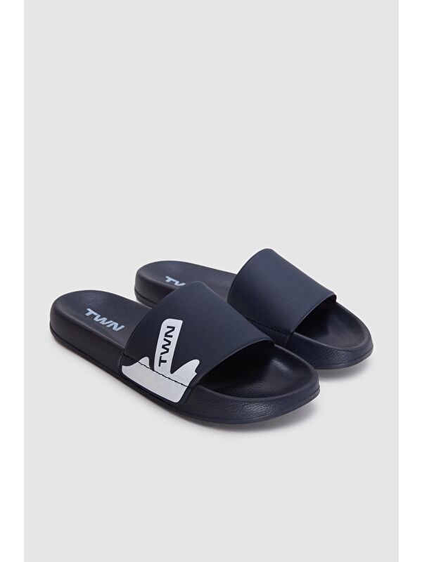 Twn Lacivert Tek Bant Terlik - Görsel 2