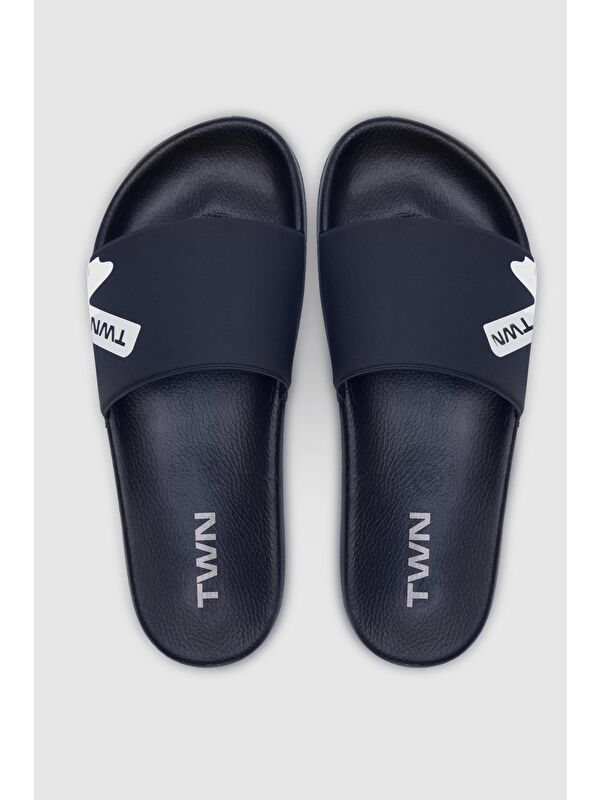 Twn Lacivert Tek Bant Terlik - Görsel 4