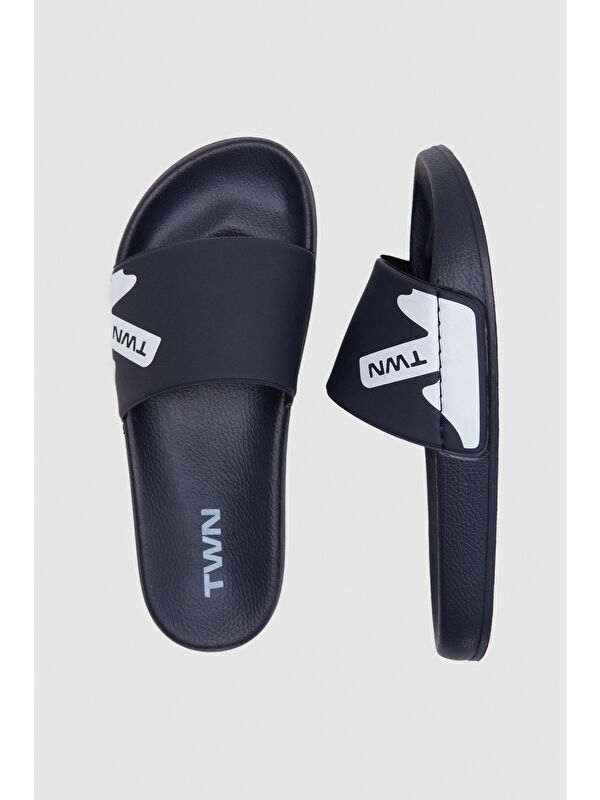 Twn Lacivert Tek Bant Terlik - Görsel 5