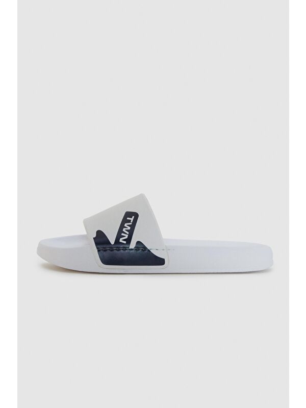 Twn Beyaz Tek Bant Terlik - Görsel 3