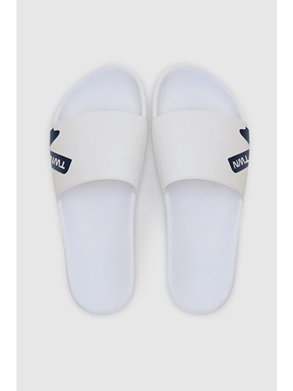 Twn Beyaz Tek Bant Terlik - Görsel 4