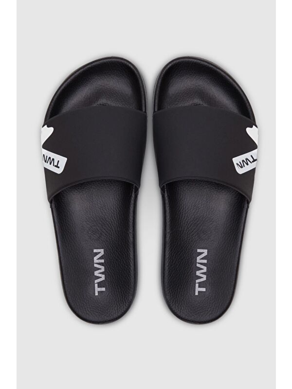 Twn Siyah Tek Bant Terlik - Görsel 4