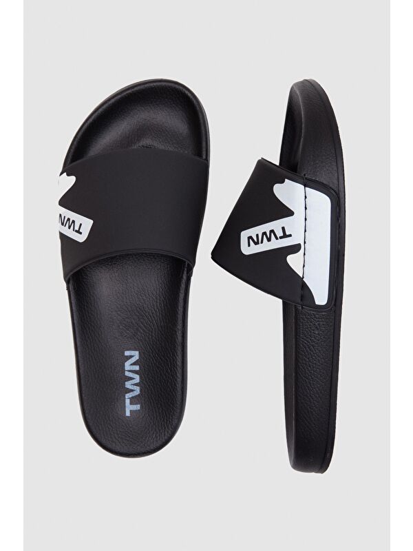 Twn Siyah Tek Bant Terlik - Görsel 5