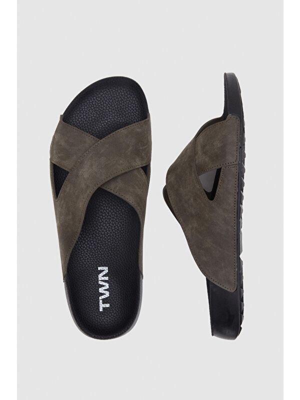 Twn Haki Çapraz Bant Terlik - Görsel 5