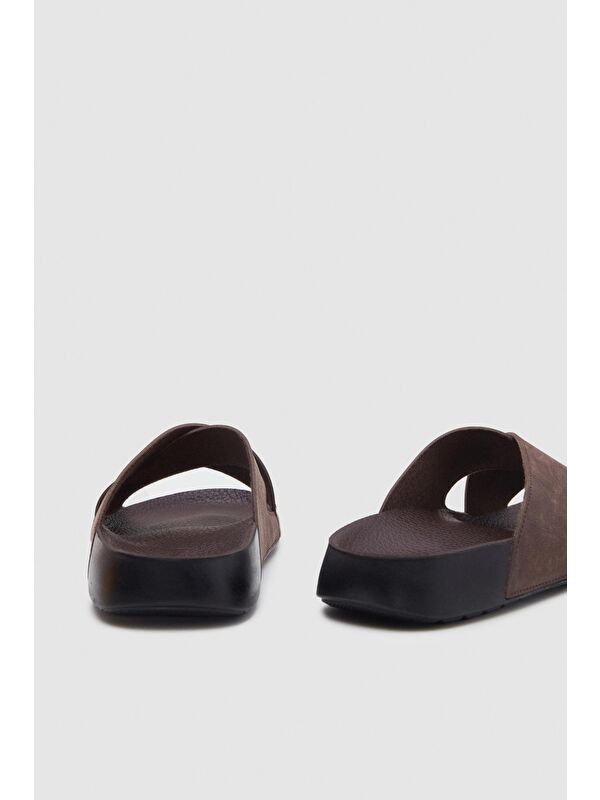 Twn Kahverengi Çapraz Bant Terlik - Görsel 7