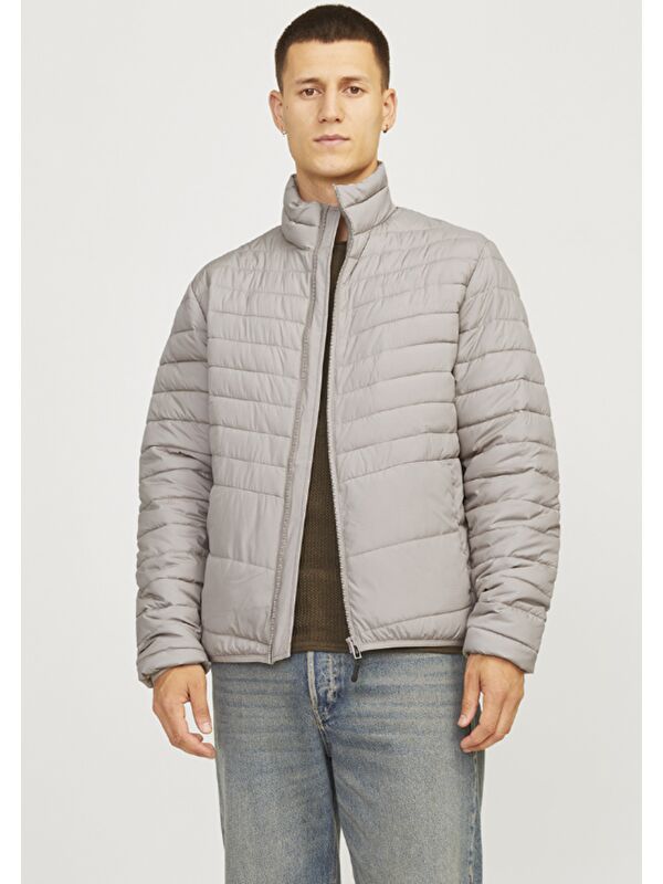 Jack & Jones State Parçaable Puffer Colar Erkek Bej Dik Yaka Şişme Mont