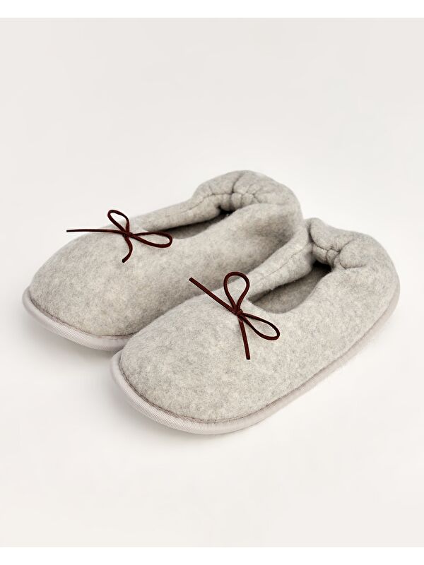 PURE - Kurdeleli Kadın Ev İçi Ayakkabı - Görsel 11