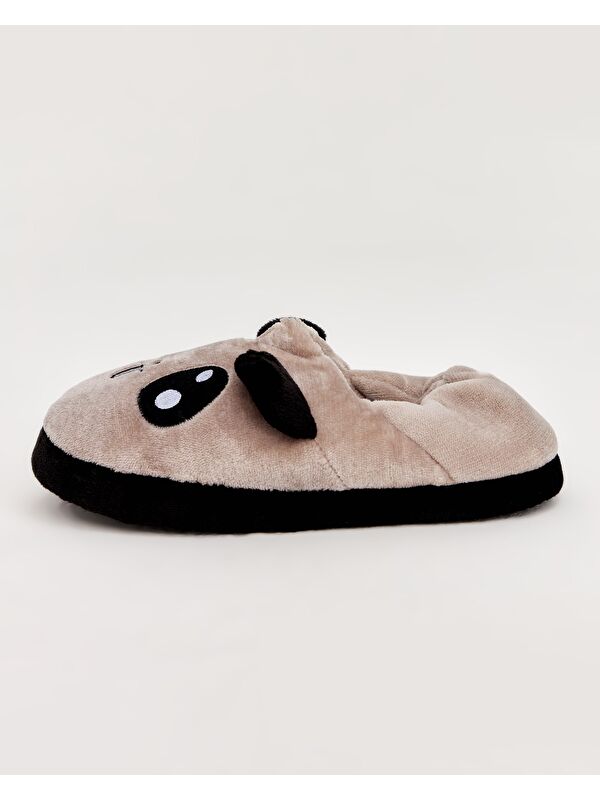 GÖBİ - Hayvan Figürlü Gri Erkek Ev İçi Ayakkabı - Görsel 7