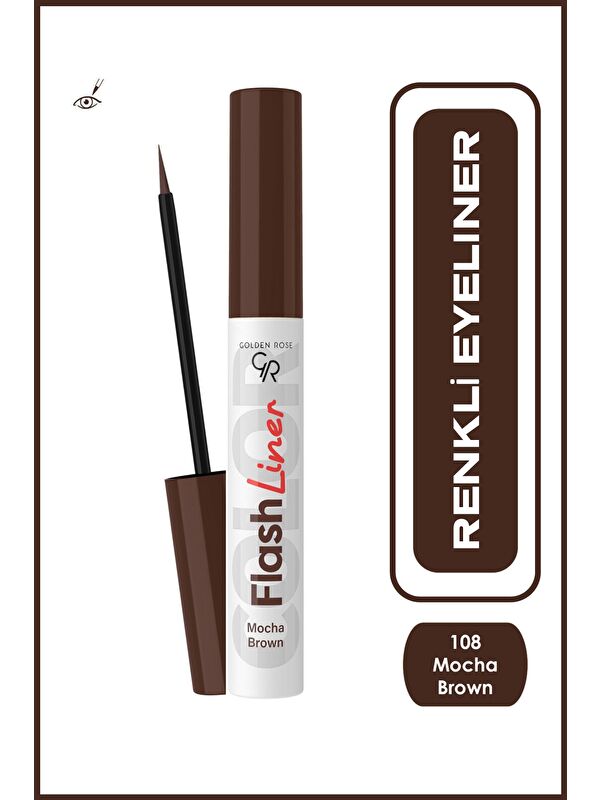 GOLDEN ROSE Flash Liner Colered Eyeliner No:108 Mocha Brown - Renkli Eyeliner
