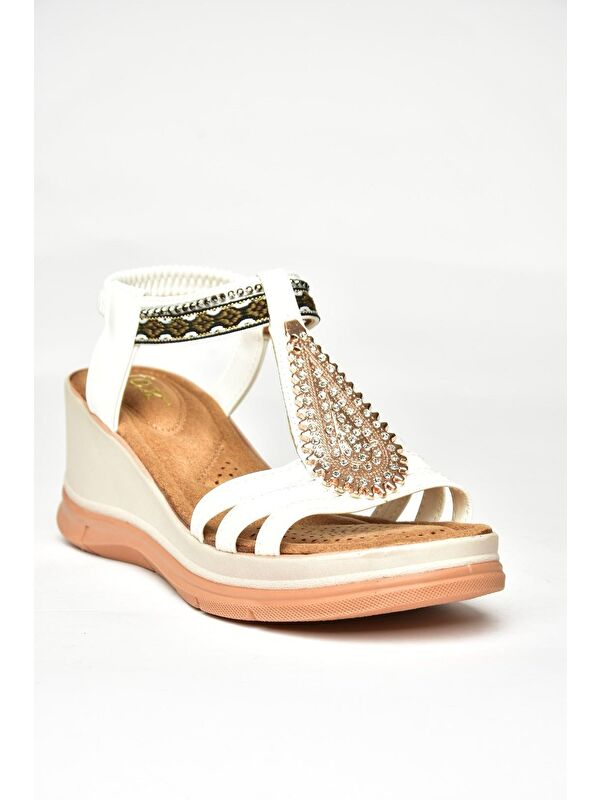 Beyaz Kadın Sandalet U2589161 - Görsel 3