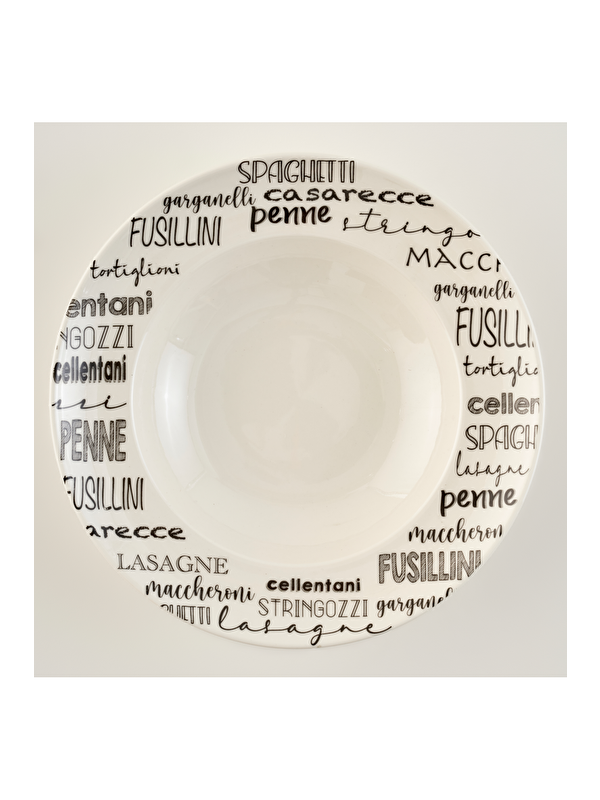 Bella Maison Alfredo Porselen Makarna Tabağı Siyah (28 cm)