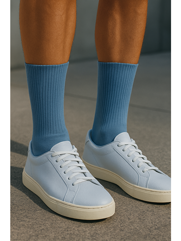 Katia And Bony Unisex Havlu Taban Uzun Konç Basic Soket Çorap Mavi